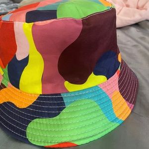 Multicolor Camo Bucket Hat